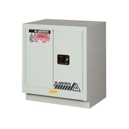 Justrite 19 gal, 1 Shelves, 18-Gauge Steel, 30 in W x 35.75 in H x 21.625 in D, Light Neutral 8831272